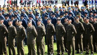 Svečano postrojavanje na stadionu u Kranjčevićevoj u povodu Dana Oružanih snaga Republike Hrvatske. Foto. PIXSELL Svečano postrojavanje na stadionu u Kranjčevićevoj u povodu Dana Oružanih snaga Republike Hrvatske. Foto. PIXSELL