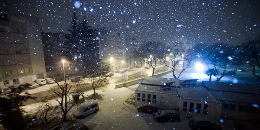 Snijeg u Zadru 11. veljače 2012, Foto: Saša Čuka Snijeg u Zadru 11. veljače 2012, Foto: Saša Čuka