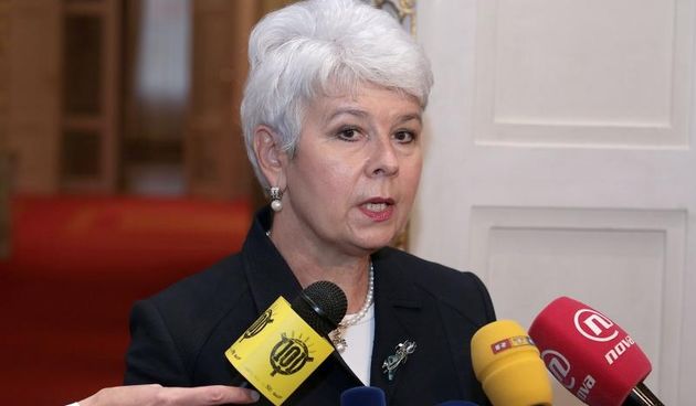 Jadranka Kosor dala izjavu za medije o odluci Ustavnog suda. Photo: Patrik Macek/PIXSELL