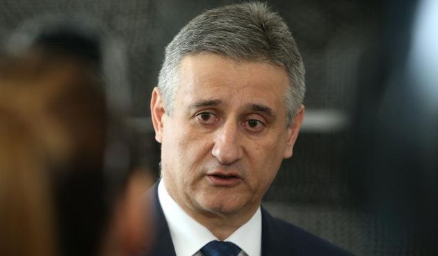 Ured Predsjednice RH, Zagreb – Nakon sastanka s predsjednicom Republike Hrvatske Kolindom Grabar-Kitarovic Tomislab Karamarko dao je izjavu za medije. Photo: Robert Anic/PIXSELL