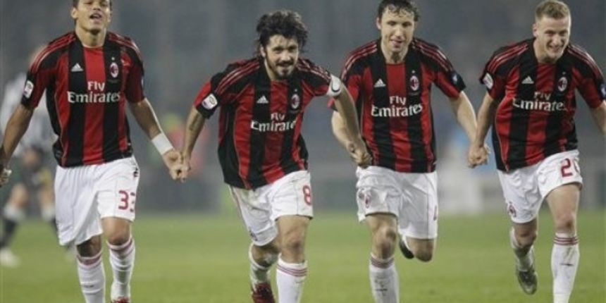 From left, AC Milan defender Thiago Silva, of Brazil, AC Milan midfielder Gennaro Gattuso , AC Milan midfielder Mark Van Bommel, of the Netherlands, and AC Milan midfielder Ignazio Abate // AP Photo From left, AC Milan defender Thiago Silva, of Brazil, AC Milan midfielder Gennaro Gattuso , AC Milan midfielder Mark Van Bommel, of the Netherlands, and AC Milan midfielder Ignazio Abate // AP Photo