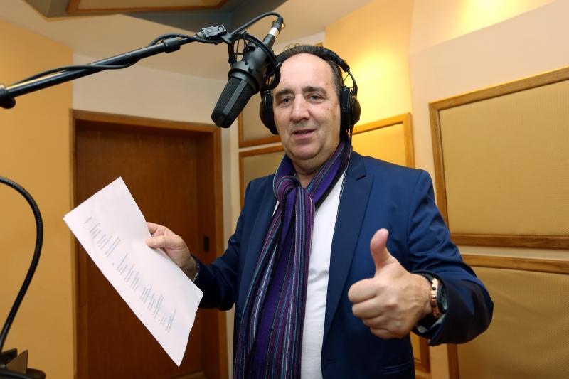 Mladen Grdović snima pjesmu na engleskom jeziku. Photo: Goran Jakus/PIXSELL