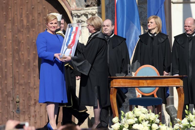 Inauguracija predsjednice Kolinde Grabar Kitarović na Trgu sv. Marka, Foto: Photo: HINA/POOL/PIXSELL