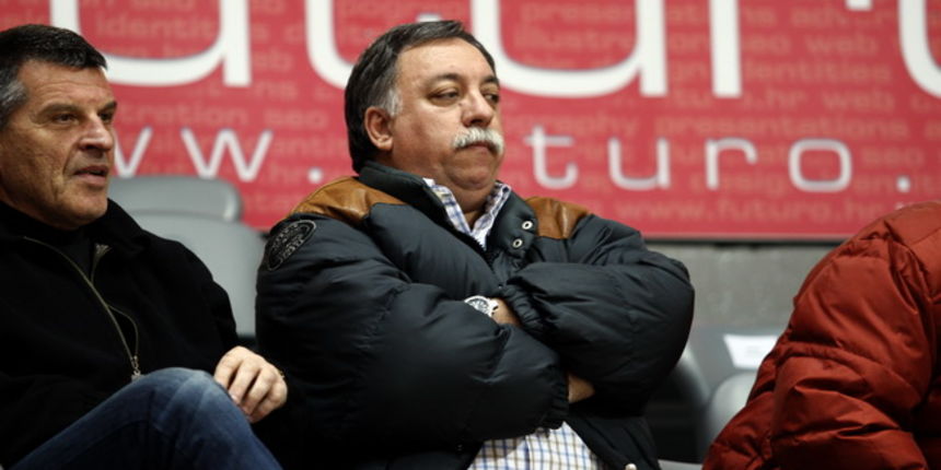 Zadar, 190110.
Dvorana Kresimira Cosica.
Kosarkaska utakmica KK Zadar – KK Siroki.
Na fotografiji: Josip Pino Grdovic moguci novi trener Zadra.
Foto: Jure Miskovic / CROPIX