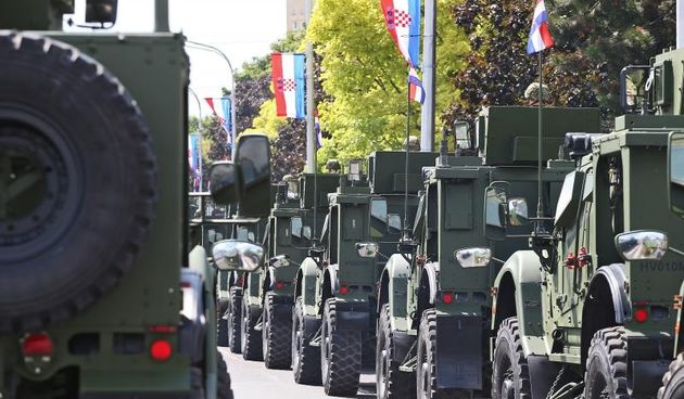 Zagreb: Pripreme za vojni mimohod povodom 20. obljetnice Oluje, Photo: Jurica Galoic/PIXSELL