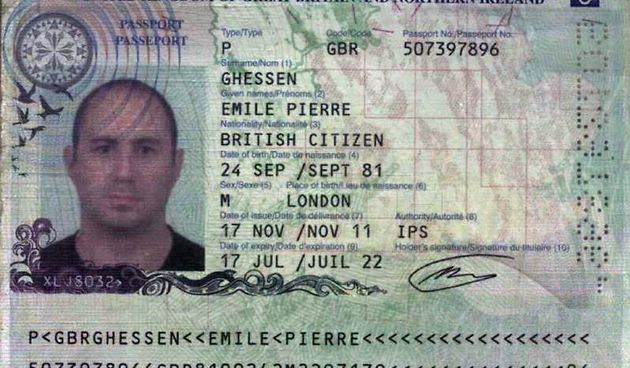 Sken putovnice Emile Pierre Ghessena. Foto: Hina