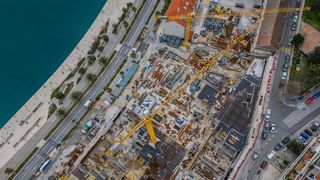 Split: Pogled iz zraka na mjesto gdje je bio hotel Marjan