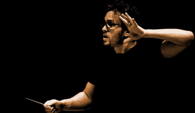 Pic: Tom Finnie (28.10.2009)
RSNO Assistant Conductor David Danzmayr rehearsing with the orchestra at Glasgow Royal Concert Hall.