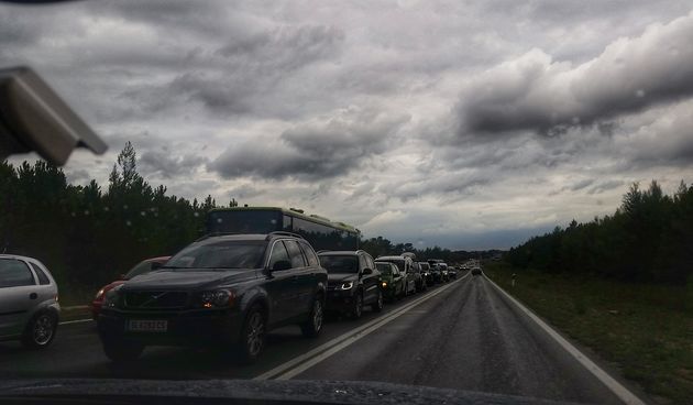 Prometni zastoj, kolona vozila