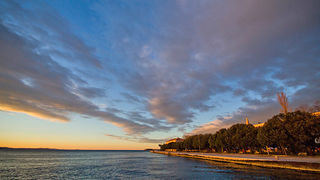 Zadarski suton 7. siječnja 2013. (foto:Saša Čuka)