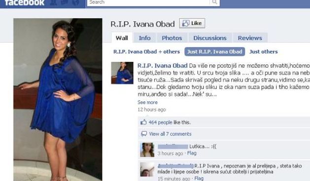 Tuga na Facebooku za Ivanom Obad
