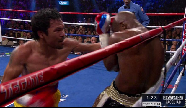 Floyd Mayweather Jr. pobijedio Mannyja Pacquiaoa u Las Vegasu, screenshot