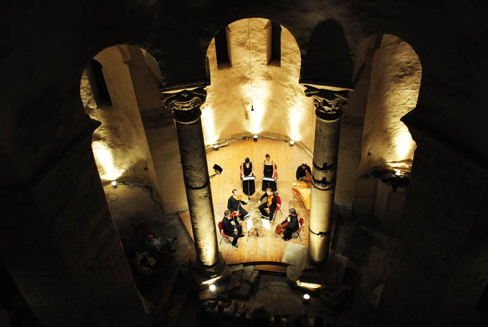 U sklopu 51. Glazbenih večeri u Sv. Donatu, sinoć su u Zadru gostovali Zagrebački kvartet, čembalist Pavao Mašić, te solistice Adela Golac-Rilović i Nera Gojanović-Kljajić, foto: Nenad Marčev