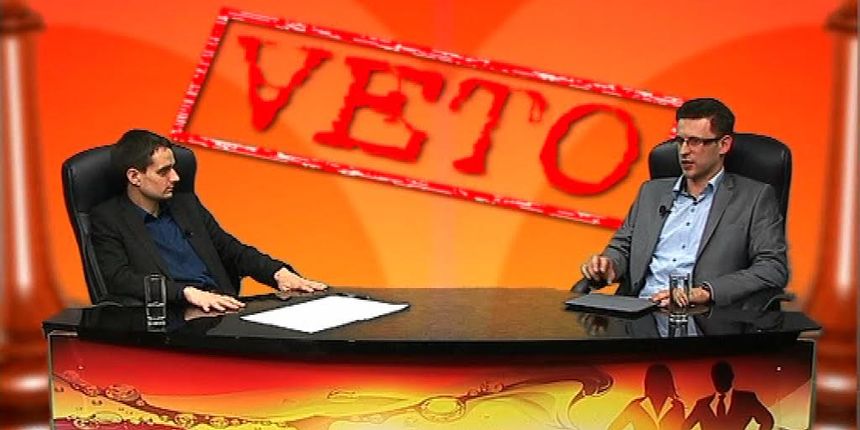 Sanjin Španović i Božo Petrov u emisiji Veto TV Jabuka Sanjin Španović i Božo Petrov u emisiji Veto TV Jabuka