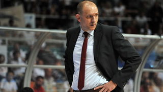 Zadar, 260513.
Dvorana Kresimira Cosica. 
3. polufinalna utakmica prvenstva Hrvatske izmedju KK Zadar i KK Cedevita.
Na fotografiji: trener Cedevite Jaksa Vulic.
Foto: Luka Gerlanc / CROPIX