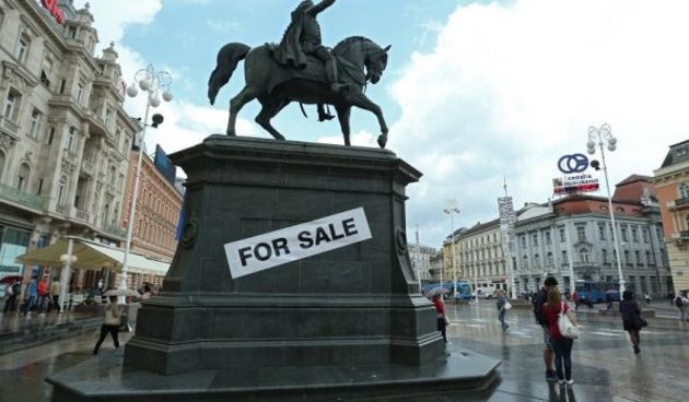 “Prodaje se” kip bana Josipa Jelačića!,Foto: Sanjin Strukic/PIXSELL