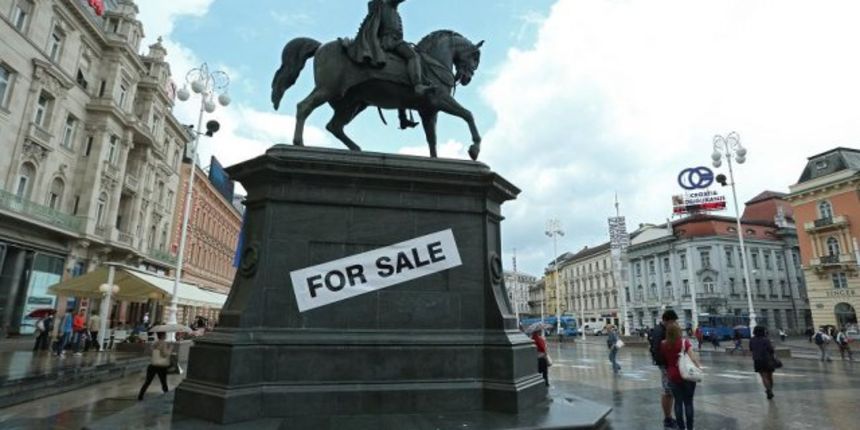 “Prodaje se” kip bana Josipa Jelačića!,Foto: Sanjin Strukic/PIXSELL