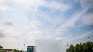 Zagreb: Novouređene fontane u Ulici Hrvatske bratske zajednice puštene u rad Zagreb: Novouređene fontane u Ulici Hrvatske bratske zajednice puštene u rad