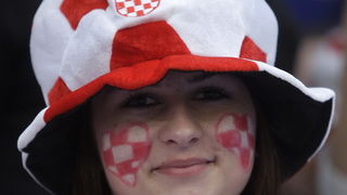 Graz, 210110.
EURO 2010 u rukometu. 
Trece kolo skupine A. Utakmica Hrvatska – Rusija.
Na fotografiji: Navijaci u dvorani.
Foto: Nenad Dugi / Cropix