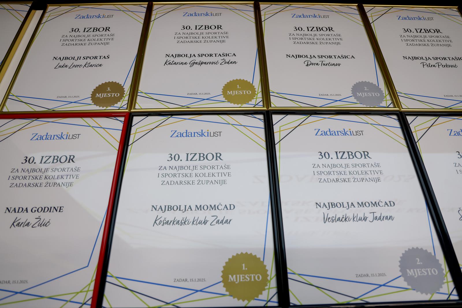 dodjela nagrada za najbolje sportaše i sportske kolektive Zadarske županije dodjela nagrada za najbolje sportaše i sportske kolektive Zadarske županije