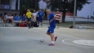 U povodu blagdana Kraljice Mira u Stanovima odigrana utakmica između liječnika i predstavnika Gradske uprave, Foto: Iva Perinčić