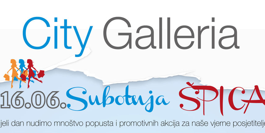 Subotnja špica u centru City Galleria uz obilje popusta i akcija Subotnja špica u centru City Galleria uz obilje popusta i akcija