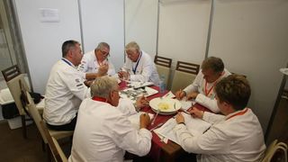 Umag – Hotel Sol Garden Istra u Katoru. Dani hrvatskog kulinarstva i ove godine okupljaju najbolje kuhare, slasticare i ucenike srednjih strukovnih ckola koji se natjecu za medalje i titule drzavnih prvaka. Clanovi zirija. Photo: Dusko Marusic/PIXSELL Umag – Hotel Sol Garden Istra u Katoru. Dani hrvatskog kulinarstva i ove godine okupljaju najbolje kuhare, slasticare i ucenike srednjih strukovnih ckola koji se natjecu za medalje i titule drzavnih prvaka. Clanovi zirija. Photo: Dusko Marusic/PIXSELL