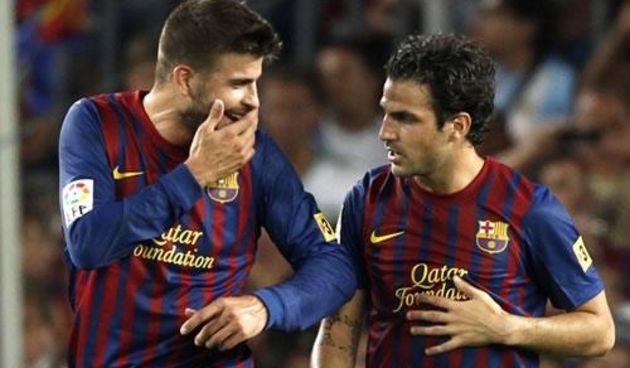 Gerard Pique i Cesc Fabregas (FC Barcelona), foto: as.com
