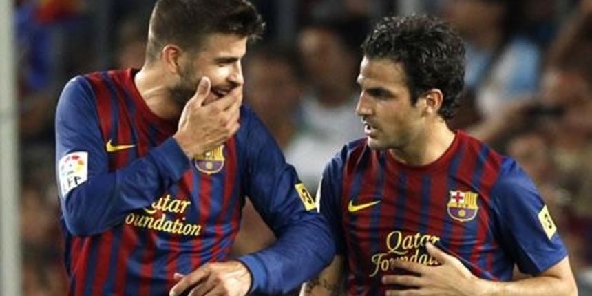 Gerard Pique i Cesc Fabregas (FC Barcelona), foto: as.com Gerard Pique i Cesc Fabregas (FC Barcelona), foto: as.com