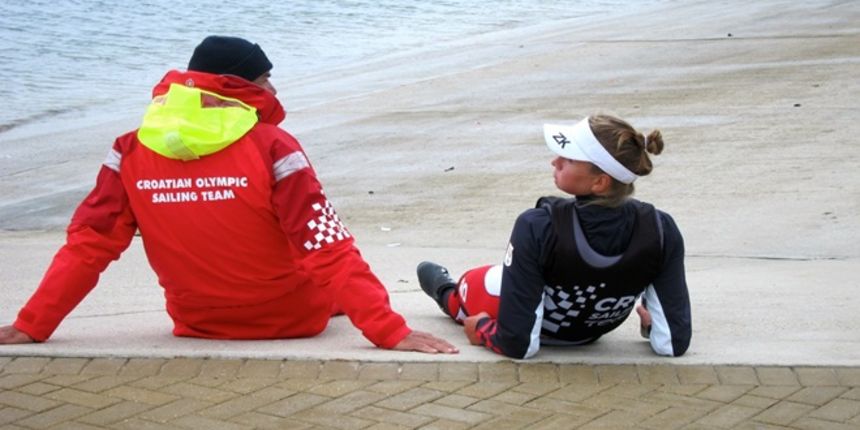 Tina Mihelić i trener Tonči Antunović