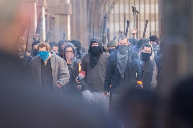 Jamie Dornan na setu snimanja filma Robin Hood Origins