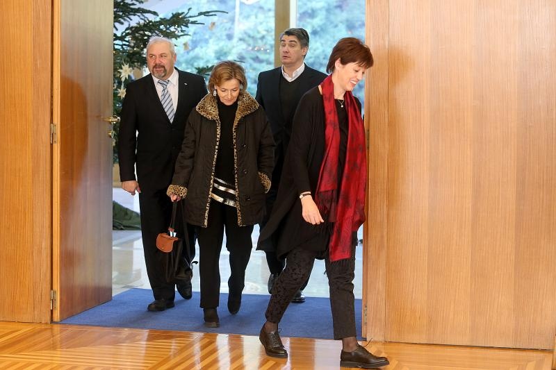 Predsjednica RH primila predstavnike Domoljubne koalicije i Hrvatska raste na konzultacije. Foto: Goran Stanzl/PIXSELL