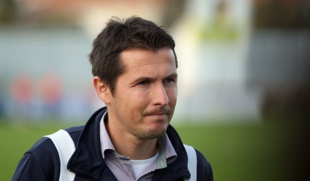 Zadar, 101112.
Nogometni stadion Stanovi.
MAXtv Prva liga 15. kolo. 
Nogometna utakmica Nk Zadar – Nk Slaven Belupo. 
Na fotografiji: trener Zadra Ferdo Milin.
Foto: Jure Miskovic / CROPIX