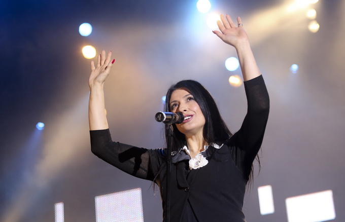 Zagreb, 201212. 
Dom Sportova.
Koncert Zvijezde Hit Recordsa, na kojem nastupaju izvodjaci koji izdaju albume za tu izdavacku kucu.
Na fotografiji: Kaliopi.
Foto: Admir Buljubasic / CROPIX