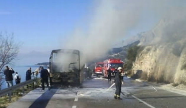 Požar – autobus (Foto: HTV)