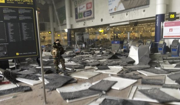 Posljedice eksplozije u Zračnoj luci Zaventem u Bruxellesu