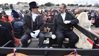 Karnevalska povorka krenula je s Branimirove obale prema Poluotoku. Photo: Dino Stanin/PIXSELL