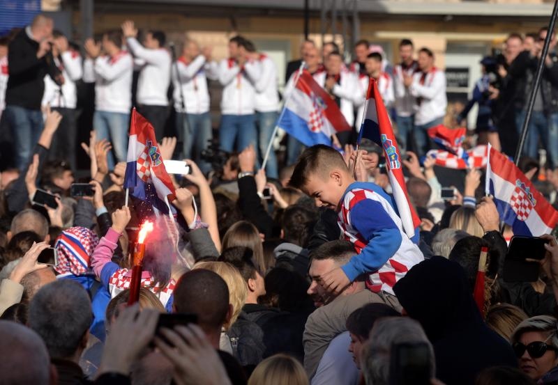 Brončani kauboji svečano dočekani na Trgu bana Josipa Jelačića. Foto: Goran Stanzl/PIXSELL