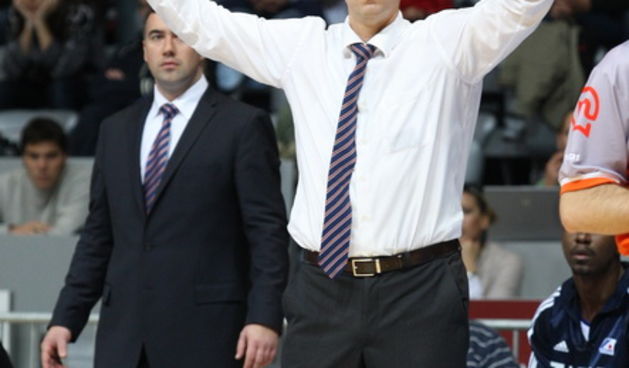 Zadar, 231010. Dvorana Kresimira Cosica. Kosarkaska utakmica NLB-e lile izmedju Zadra i Nynburga. Na fotografiji: trener Zadra Danijel Jusup. Foto: Vladimir Ivanov / CROPIX