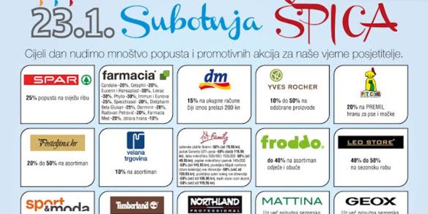 City Galleria: Subotnja špica 23. siječnja 2016. City Galleria: Subotnja špica 23. siječnja 2016.