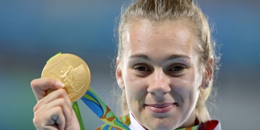 Sara Kolak, zlatna olimpijska medalja u bacanju koplja. Photo: Igor Kralj/PIXSELL