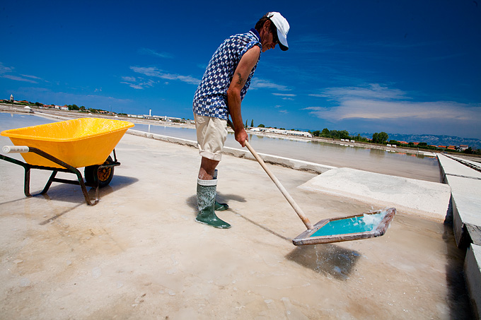 Solana Nin, berba soli, foto: Leo Banić