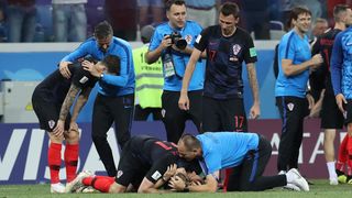 Nižnji Novgorod, Rusija – Svjetsko nogometno prvenstvo 2018., osmina finala, Hrvatska – Danska 4-3 (1-1, 1-1).