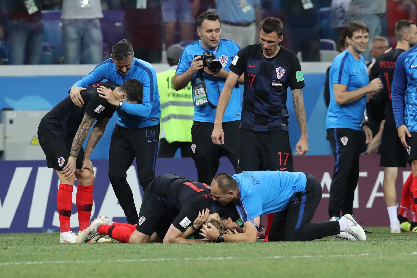 Nižnji Novgorod, Rusija – Svjetsko nogometno prvenstvo 2018., osmina finala, Hrvatska – Danska 4-3 (1-1, 1-1).