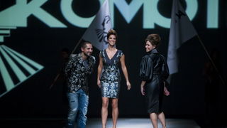 Zagreb, 201012.
U shopping centru Westgate od 18.-20.10. odrzava se modna revija Cro A Porter.
Na fotografiji: Luka Grubisic, Bojana Gregoric i Lana Puljic.
Foto: Neja Markicevic / CROPIX