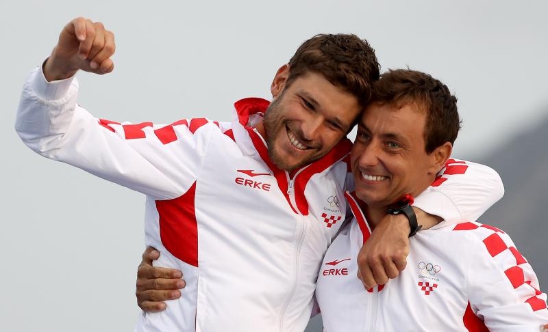 Rioe de Janeiro. Olimpijski prvaci u klasi 470, Šime Fantela i Igor Marenić. Photo. Igor Kralj/PIXSELL Rioe de Janeiro. Olimpijski prvaci u klasi 470, Šime Fantela i Igor Marenić. Photo. Igor Kralj/PIXSELL