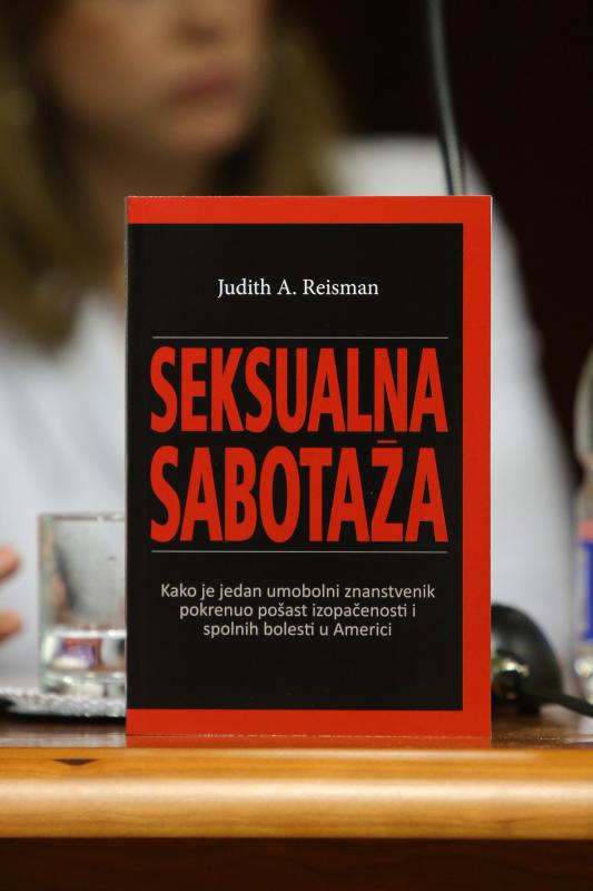 U dvorani samostana Skolskih sestara Franjevki u Arbanasima odrzana je promocija knjige Dr. Judith Reisman Seksualna sabotaza. Photo: Filip Brala/PIXSELL