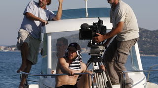 Betina, 150811.
9. Regata za dusu i tilo, regata tradicionalnih brodova na latinsko jedro
Na slici: redatelj Hrvoje Hribar sa snimateljem Borisom Poljakom snimao je materijale za dokumentarac
Foto: Bozo Vukicevic / CROPIX Betina, 150811.
9. Regata za dusu i tilo, regata tradicionalnih brodova na latinsko jedro
Na slici: redatelj Hrvoje Hribar sa snimateljem Borisom Poljakom snimao je materijale za dokumentarac
Foto: Bozo Vukicevic / CROPIX