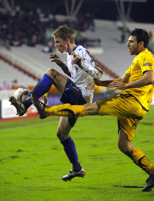 Split, 011210. 
Stadion HNK Hajduka u Poljudu.    
UEFA Europska liga utakmica HNK Hajduk – FC AEK. 
Na slici: Marin Tomasov.
Foto: Duje Klaric / CROPIX