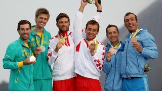 Rioe de Janeiro. Olimpijski prvaci u klasi 470, Šime Fantela i Igor Marenić. Photo. Igor Kralj/PIXSELL Rioe de Janeiro. Olimpijski prvaci u klasi 470, Šime Fantela i Igor Marenić. Photo. Igor Kralj/PIXSELL